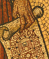 Grundrissplan des Mosaikfußbodens Grundrissplan des Mosaikfußbodens